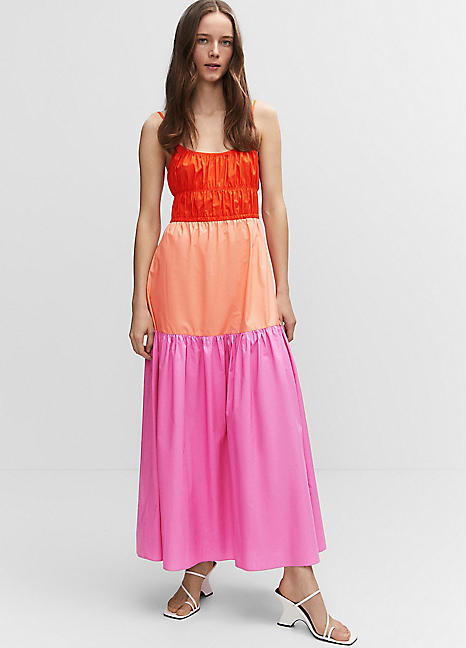 evase design dress MANGO Women's Printed Pleated Dress