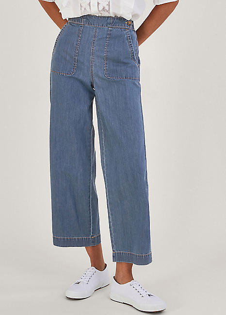 Short wide shop leg jeans