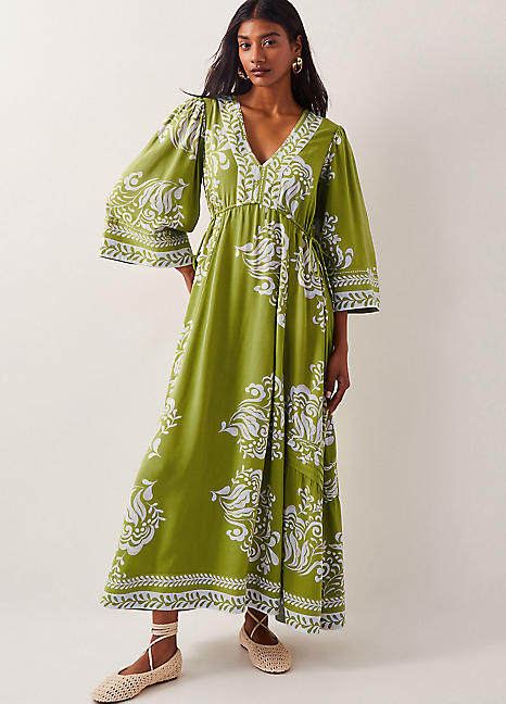 Monsoon Miley Floral Print Midi Dress