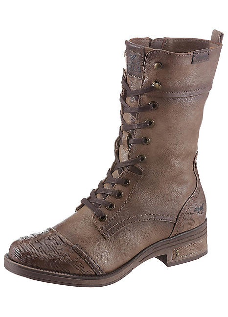 mustang lace up boots