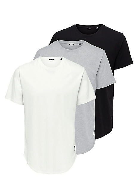 Only Sons Pack of Round Neck Short Sleeve T-Shirts Freemans