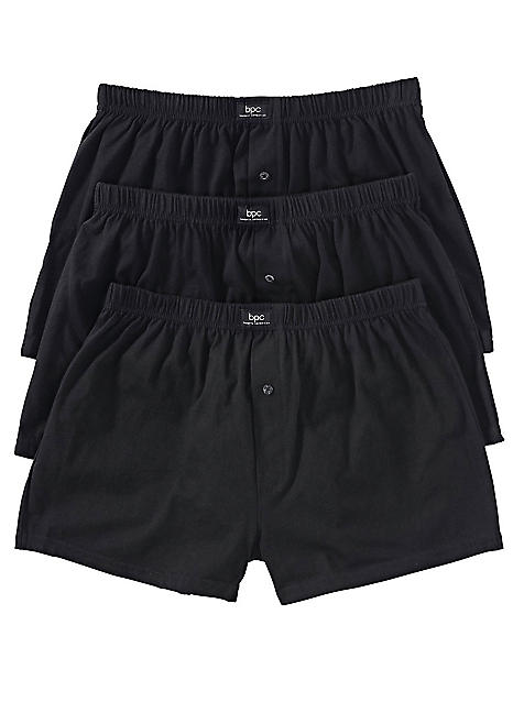 Pack of 3 Loose Jersey Boxers by bonprix | Freemans