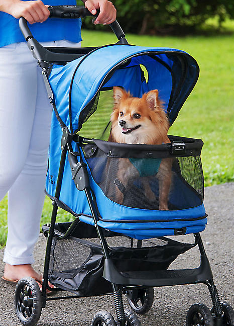 Pet Gear Happy Trails No Zip Stroller Sapphire Blue Freemans