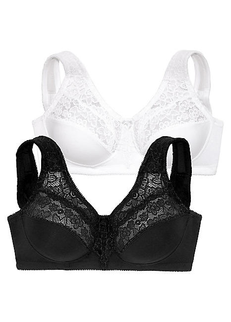 Waschepur Pack of 2 Non-Wired Support Bras