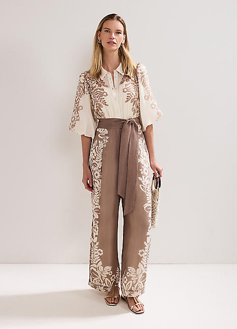 Phase Eight* Lilja リーフ柄ジャンプスーツ phase-eight-lilja-jumpsuit~