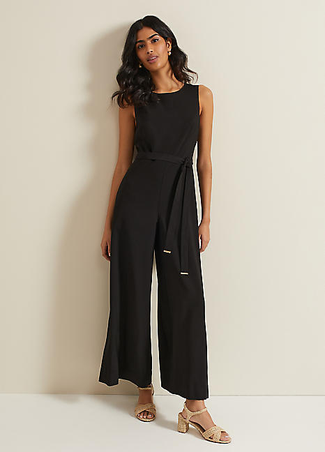 Phase Eight Marta Black Culotte Jumpsuit | Freemans