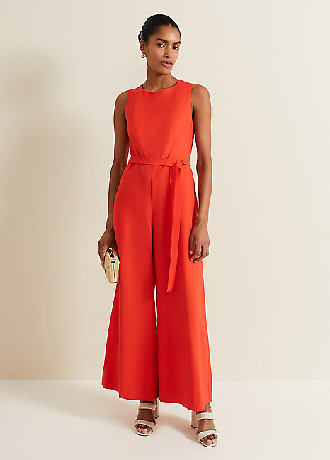 Phase Eight Marta Black Red Jumpsuit | Freemans