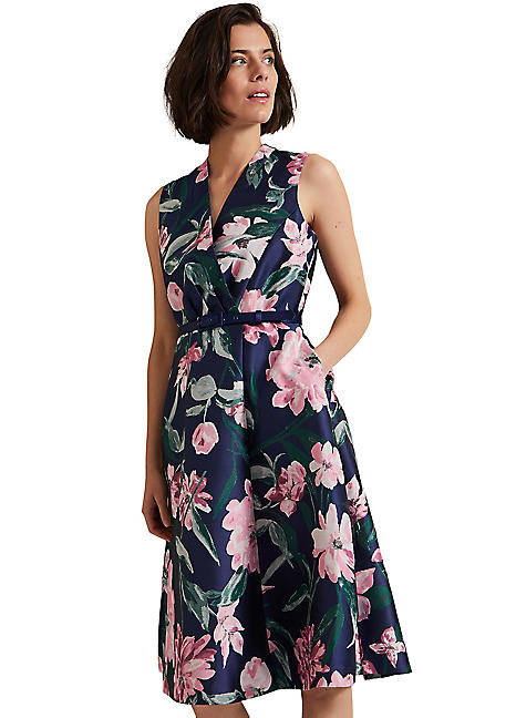 Phase Eight Salina Floral Jacquard Dress | Freemans
