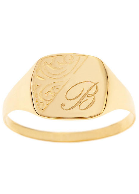 Mens personalised signet deals ring