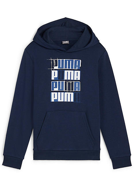 Puma Kids Logo Print Hoodie Freemans