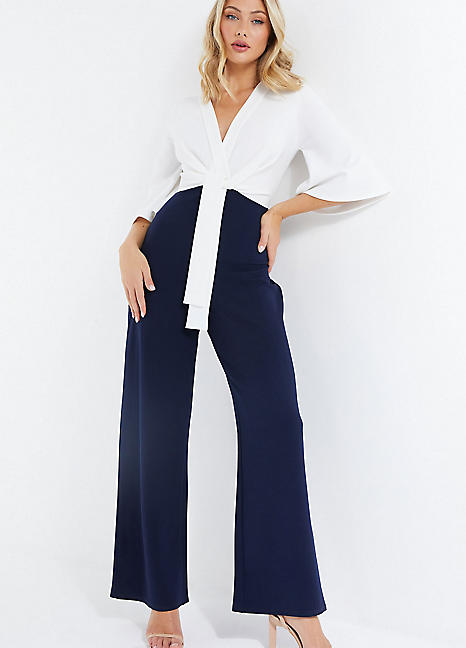 Quiz navy shop palazzo jumpsuit