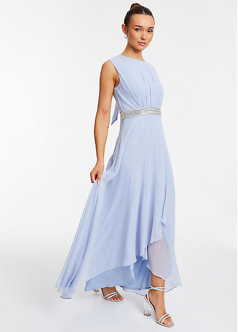 Free People Dress All You Need F364Y074, Cobalt Blue Chiffon Dress