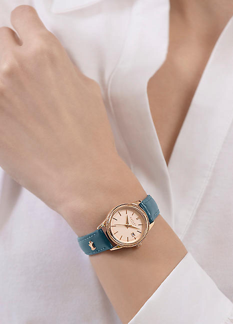 RADLEY LONDON 腕時計 Radley London Rose Gold Plated Thundercloud Leather Strap Watch
