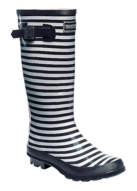 Regatta Women's Navy Fairweather II Stripe Wellies Freemans