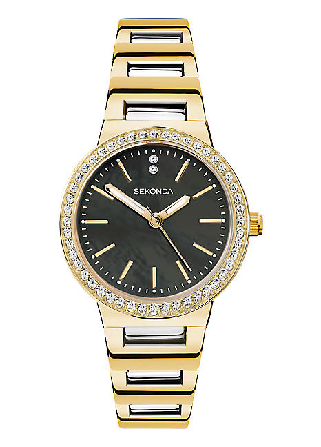 Sekonda two discount tone ladies watch