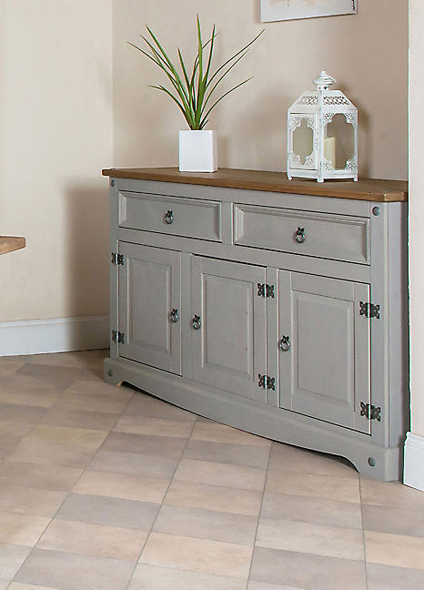 Grey and pine sideboard discount