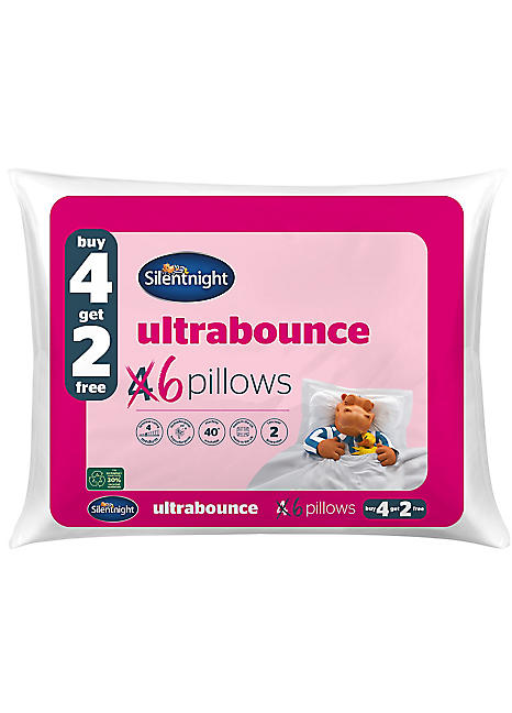 Silentnight Bounceback 4 Pack Of Pillows 2 Free Freemans