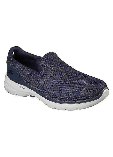 Skechers Men’s Navy Hyper Pillars® Athletic Mesh Slip-On Trainers ...