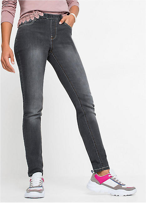 Soft Denim Wash Jeggings by bonprix 