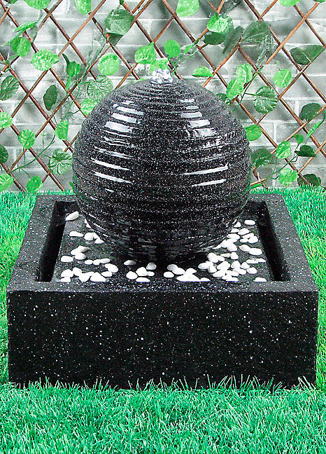 water fountain solar ball powered square lights grattan freemans zoom