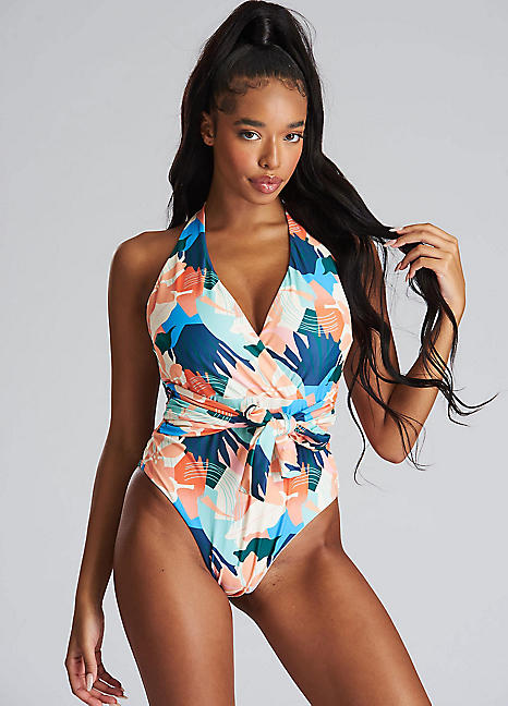Kaleidoscope All Over Print Swimsuit with Tummy Control