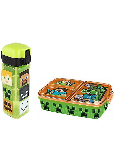 Minecraft lunchbox store and bottle