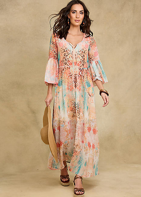 Together fashion print maxi dress