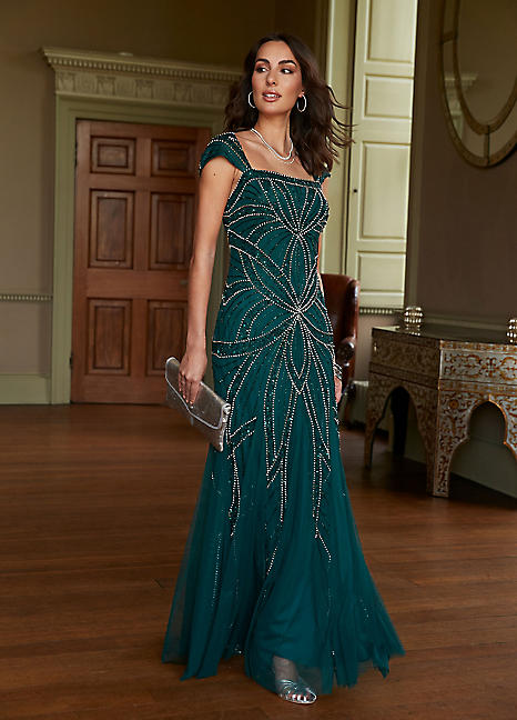 着物・セレモニードレス Enchanted Rose Forest Green Dress Enchanted Rose Forest Green Girls Tulle Party Dress