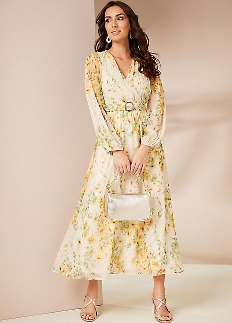 Together Lemon Print Maxi Dress Freemans