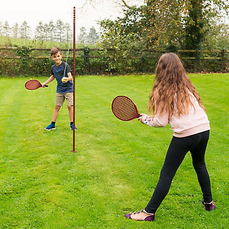 SWING TENNIS KIDS GARDEN BALL GAME RACKETS OUTDOOR GARDEN SUMMER HOLIDAY FUN TOY 