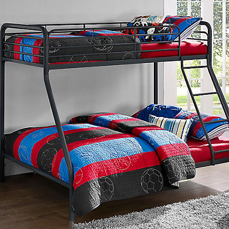 Triple Sleeper Metal Bunk Bed Freemans, Triple Bunk Bed With Mattress Included