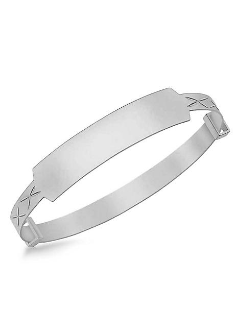 Tuscany Silver Sterling Silver ID Diamond Cut Extendable