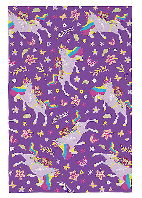 Unicorn Academy Floral Fleece Blanket | Freemans