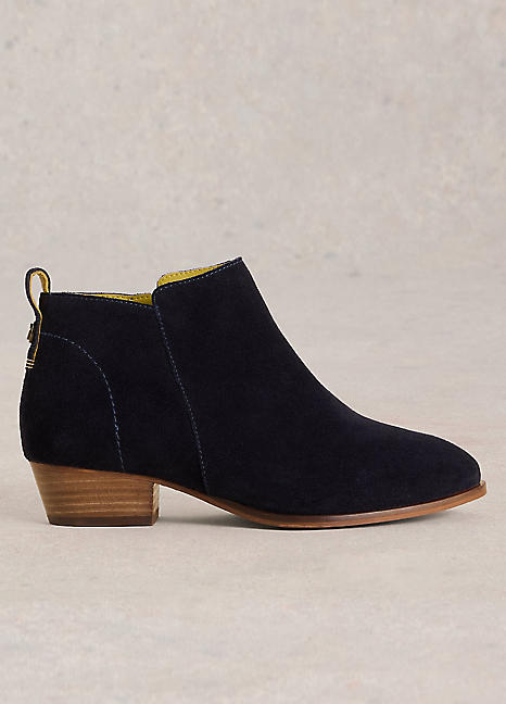 Ankle Boots White Stuff Grey Boots White Stuff Wide Fit Blue Suede
