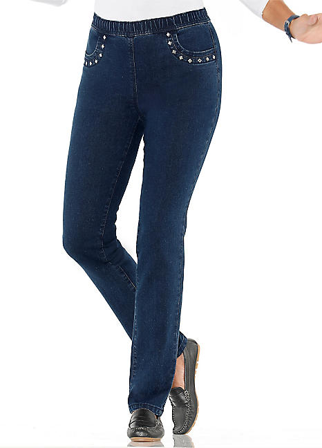 Witt Stretch Pull-On Straight Leg Jeans Freemans