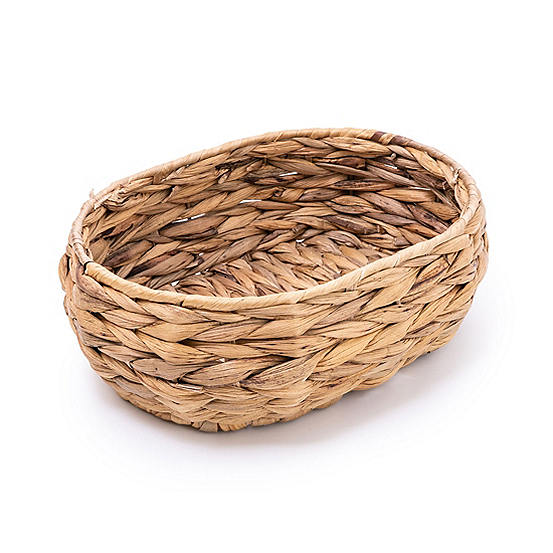 25 cm Round Natural Water Hyacinth Basket | Freemans