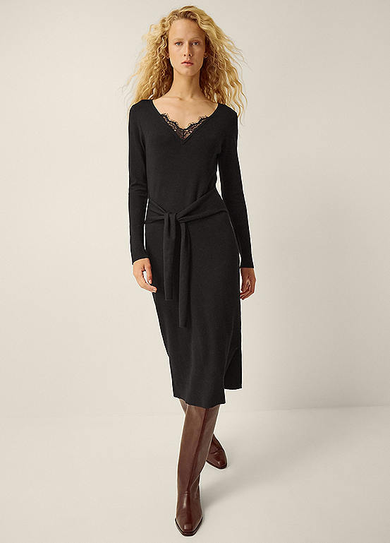 monsoon knitted dress Lulu Lace Midi love_look