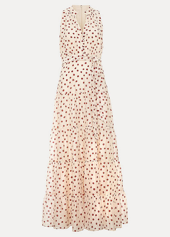 Phase Eight Nita Cream Spot Maxi Dress