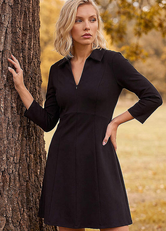 Roman Petite Zip Front Dress | Freemans