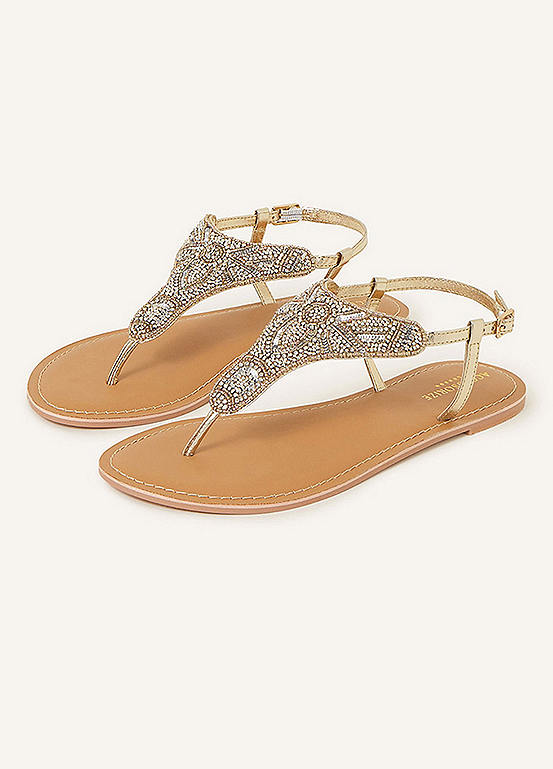 accessorize embellished sandals