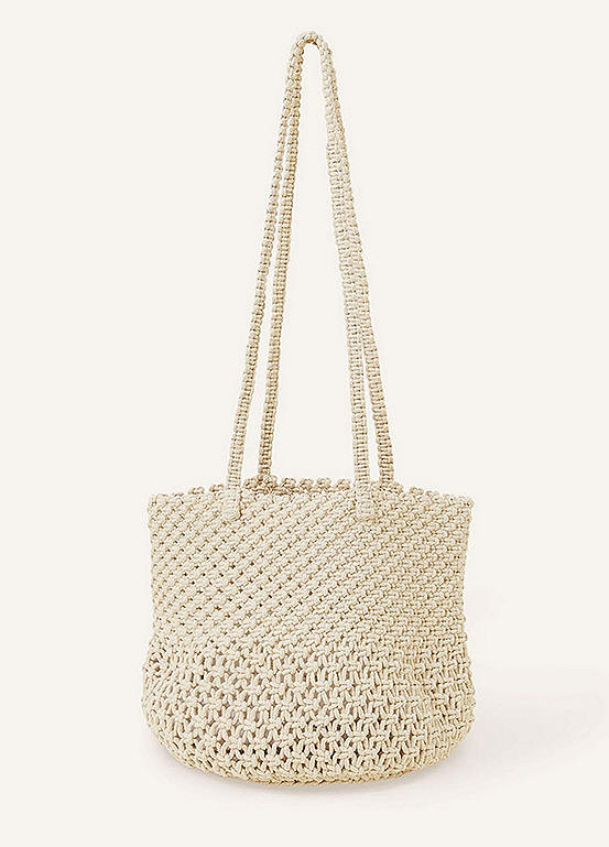 Accessorize Macrame Bucket Shoulder Bag | Freemans