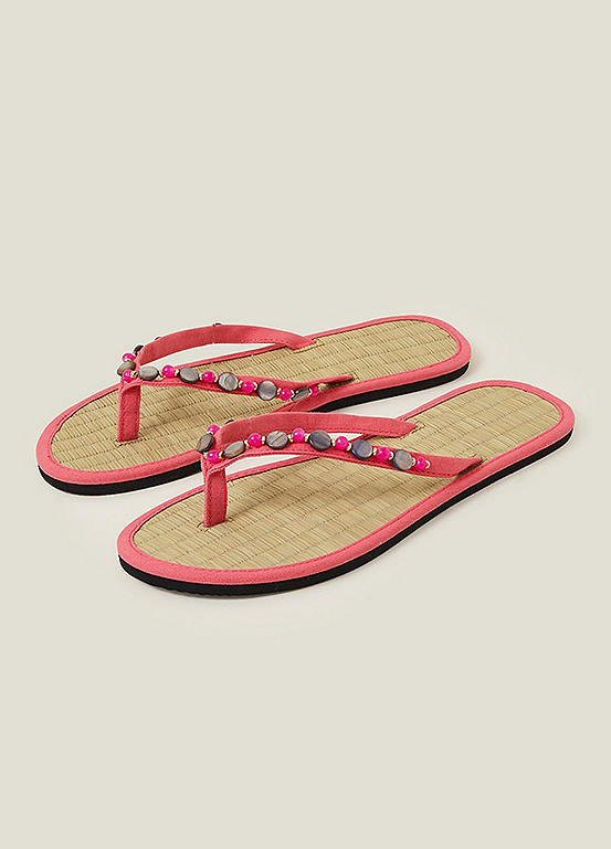 Accessorize Moonstone Seagrass Flip Flops Freemans