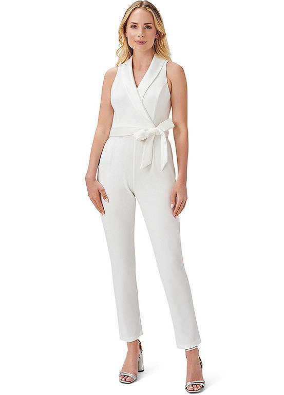 adrianna papell v neck jumpsuit