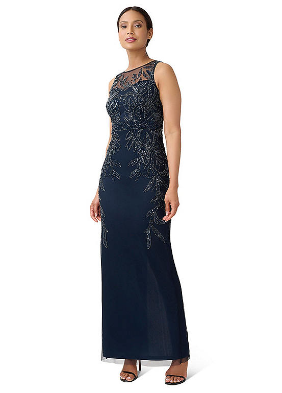 Adrianna Papell Studio Beaded Column Gown | Freemans