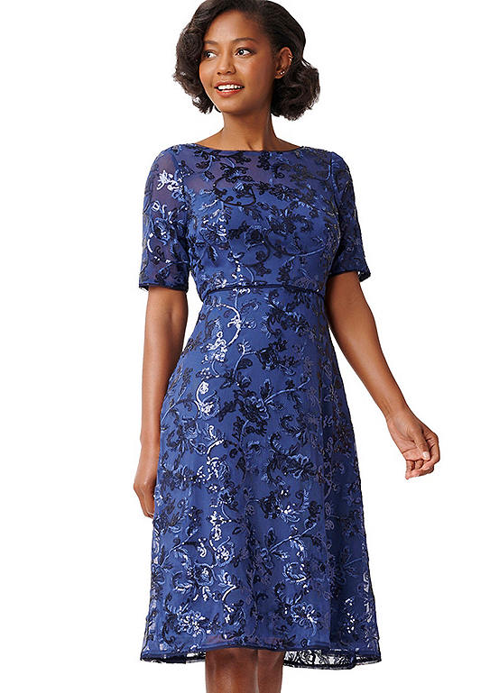 Adrianna Papell Studio Floral Embroidery Dress | Freemans