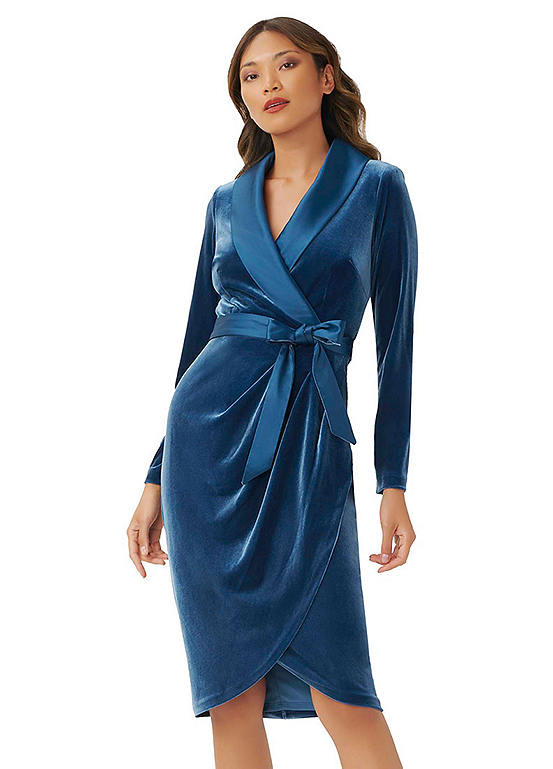 Adrianna Papell Velvet Tuxedo Dress Freemans