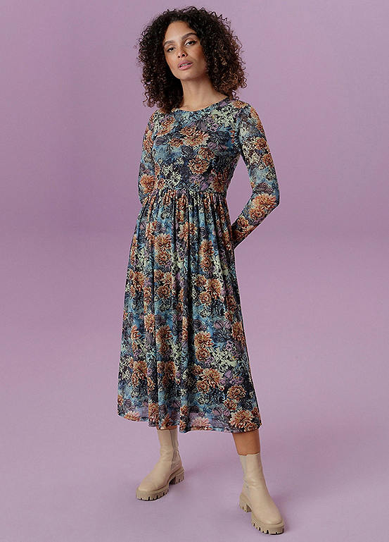 Aniston Floral Print Midi Dress | Freemans