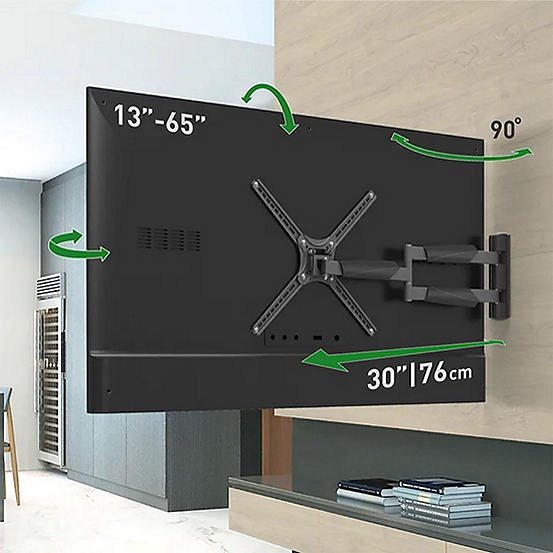 Barkan 13 - 65 Inch Tv Wall Mount Bracket - Extra Long & Full Motion 