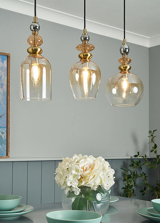 BHS Seline 3 Diner Ceiling Pendant Light | Freemans