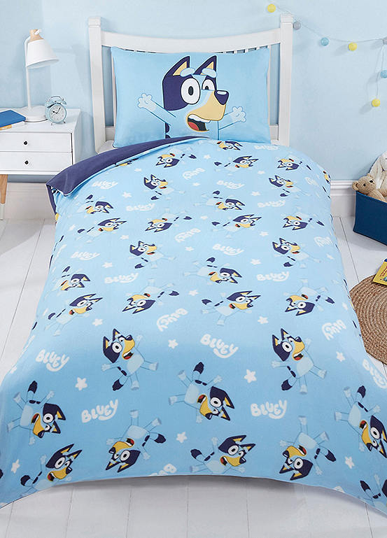 Bluey Bluey Yippee Fleece Single Duvet Cover Set Freemans
